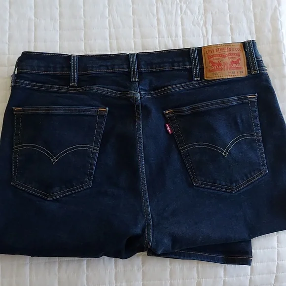 NWOT Levi's Mens 511 Red Tab Indigo Straight Denim Stretch Jeans Size 38W X 32L - Picture 13 of 17
